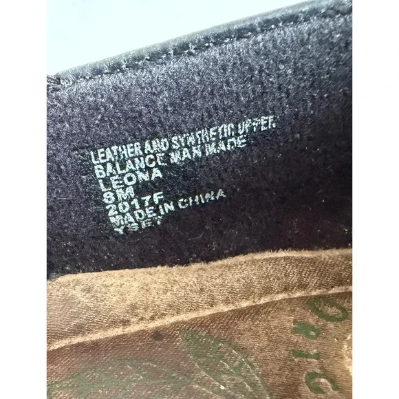 Earth Origins Black Leather Loafers Leona Size 8 M Slip-On Flats Shoes - Picture 8 of 14